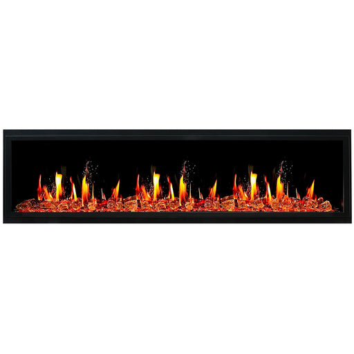 Latitude 75" Smart Built-in Electric Fireplace with Ember Glass Crackling Sounds - ZEF75VA - Litedeer Homes