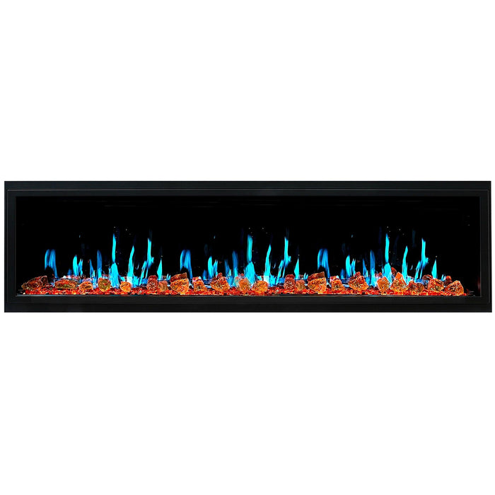 Latitude 75" Smart Built-in Electric Fireplace with Ember Glass Crackling Sounds - ZEF75VA - Litedeer Homes