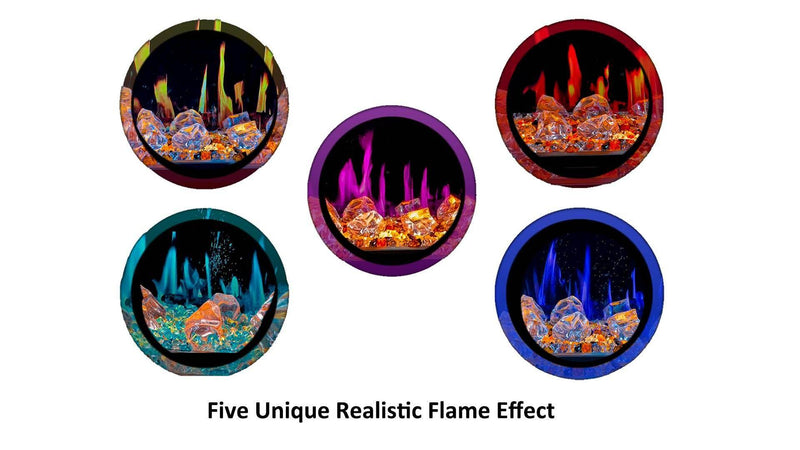 2025 New Litedeer Homes Latitude II 48 inch Wall Mounted Smart Electric Fireplace with APP 3-inch Trim - Multi-flame Style - ZEF48XC - Litedeer Homes