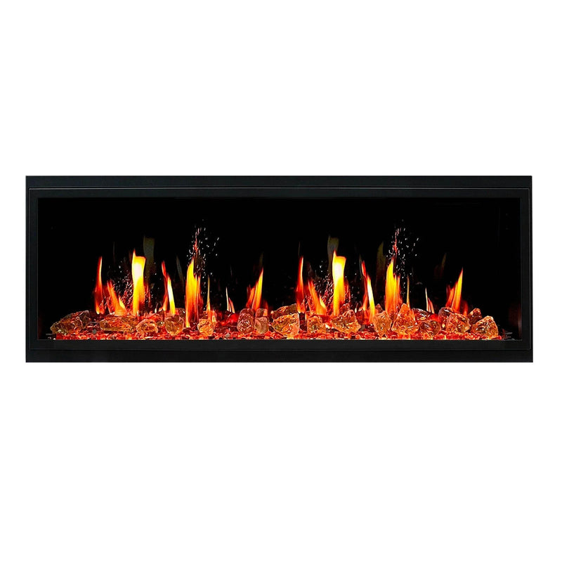 2025 New Litedeer Homes Latitude II 58-inch Wall-Mounted Smart Electric Fireplace with Crackling Sounds, Multi-Flame Style, APP Reflective Amber Glass - ZEF58VA - Litedeer Homes