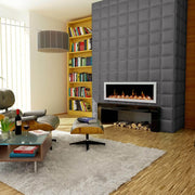 2025 New Litedeer Latitude II 58-inch Wall-Mounted Smart Electric Fireplace with Crackling Sounds, Multi-Flame Style, APP Control, Reflective Amber Glass - ZEF58T - Litedeer Homes