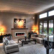 2025 New Litedeer Latitude II 58-inch Wall-Mounted Smart Electric Fireplace with Crackling Sounds, Multi-Flame Style, APP Control, Reflective Amber Glass - ZEF58T - Litedeer Homes