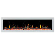Litedeer Homes Latitude II 78" Smart Electric Fireplace with App Driftwood Log & River Rock - ZEF78VW - Litedeer Homes