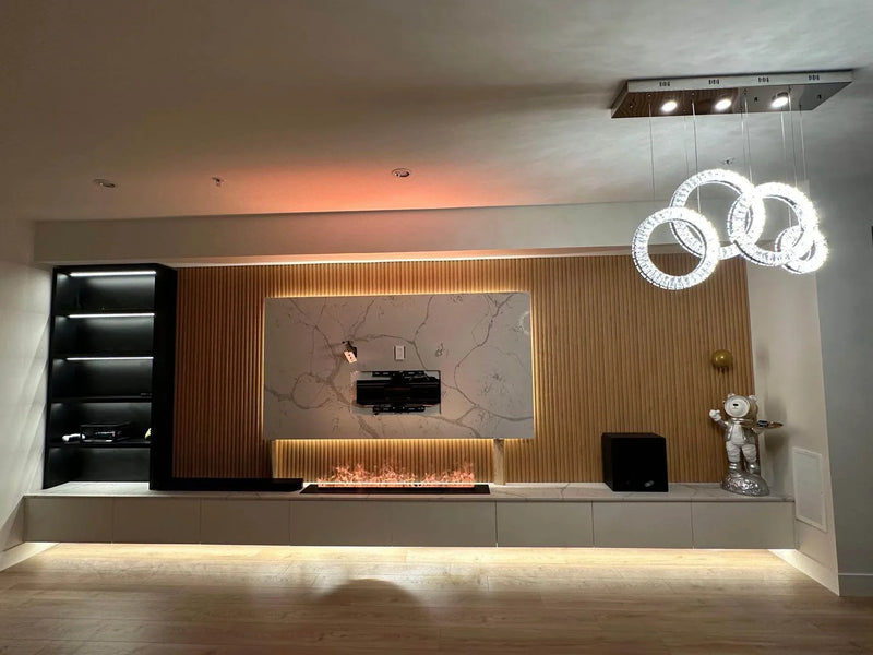 Litedeer Homes Mercury 40-inch 3D Water Vapor Fireplace Cassette with Smart Fireplace App, Multi-colour Flame & Remote Control (Model: VEW40A or VEW40M) - Litedeer Homes