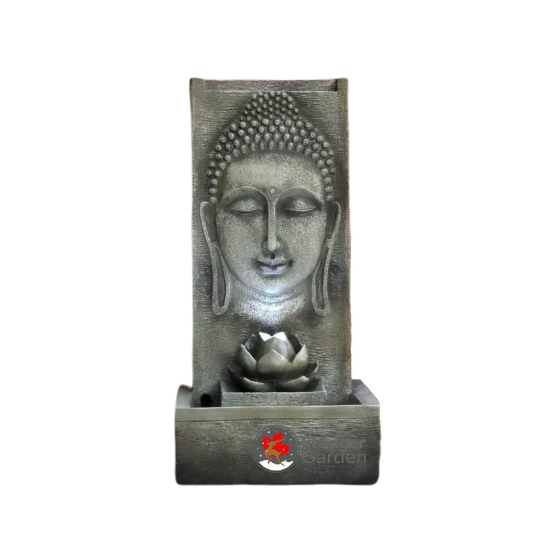 Litedeer Indoor Outdoor XL Large Buddha Water Fountain with LED Light -DGF-161056 32 inch Tall Fountain - Litedeer Homes