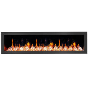2025 New Litedeer Latitude 78-inch Wall Mount Smart Electric Fireplace with Crackling Sounds Multi-Flame Style, 5 Unique Flame Colour,All Accessories Included - ZEF78VC, Black - Litedeer Homes