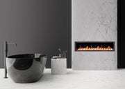 2025 New Litedeer Latitude 78-inch Wall Mount Smart Electric Fireplace with Crackling Sounds Multi-Flame Style, 5 Unique Flame Colour,All Accessories Included - ZEF78VC, Black - Litedeer Homes