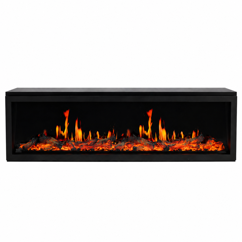 Foyer électrique encastré intelligent Litedeer Latitude 45 po avec application - ZEF45X, noir
