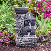 Litedeer Labyrinth Indoor Outdoor Water Fountain - DGF-161144 20-in Tall Grey - Litedeer Homes