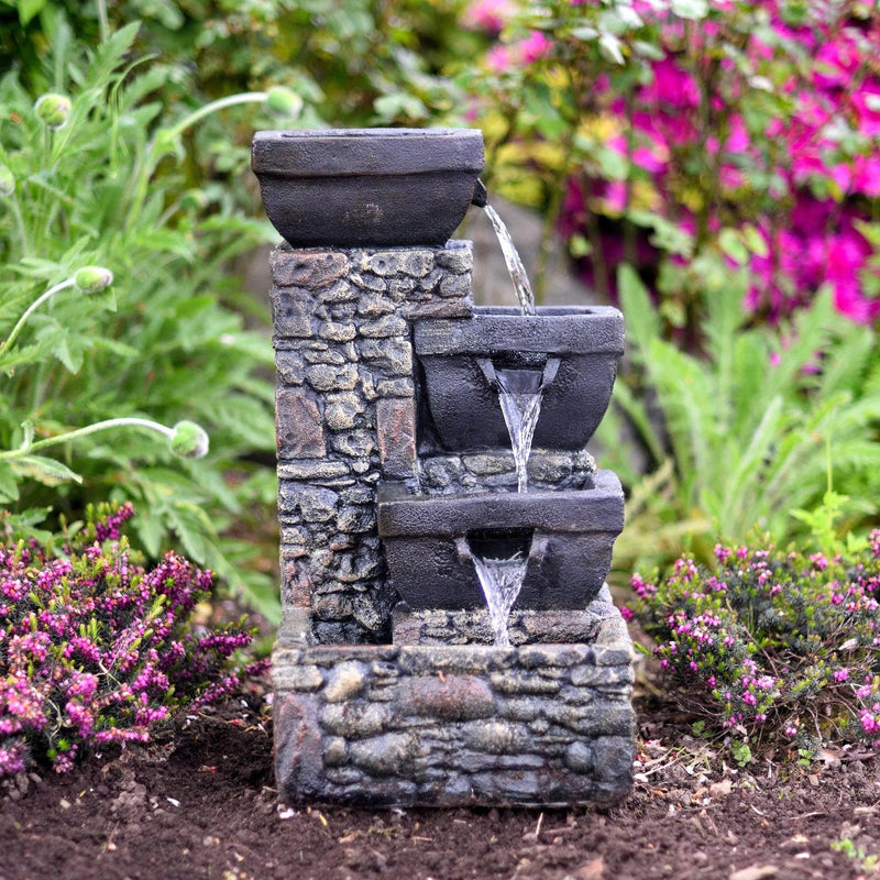Litedeer Labyrinth Indoor Outdoor Water Fountain - DGF-161144 20-in Tall Grey - Litedeer Homes