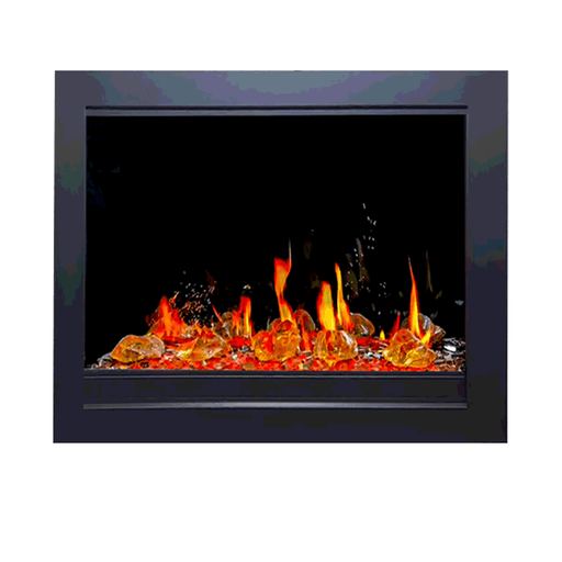 LiteStar 30" Smart Electric Fireplace Insert with App Reflective Amber Glass (ZEF38VC-30A) - Litedeer Homes