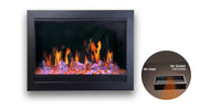 LiteStar 38 inch Wall Mounted Electric Fireplace Insert with Crackling Sounds, Smart Fireplace App Diamond-like Crystal - (ZEF38VC-C) - Litedeer Homes