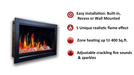 LiteStar 38" Smart Electric Fireplace Insert with App Diamond-like Crystal - (ZEF38VC-C) - Litedeer Homes