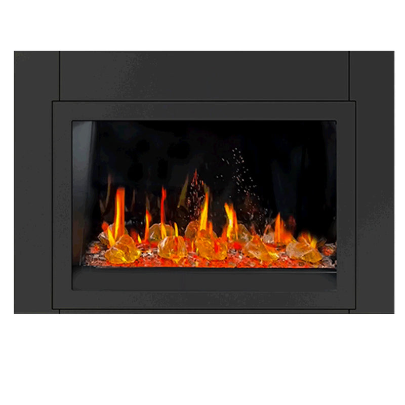 LiteStar 38" Smart Electric Fireplace Insert with App Reflective Amber Glass - ZEF38VC-A - Litedeer Homes