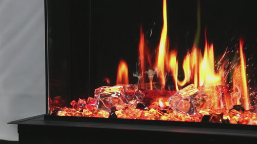 Warmcastle 3-sided energy efficient electric fireplace 