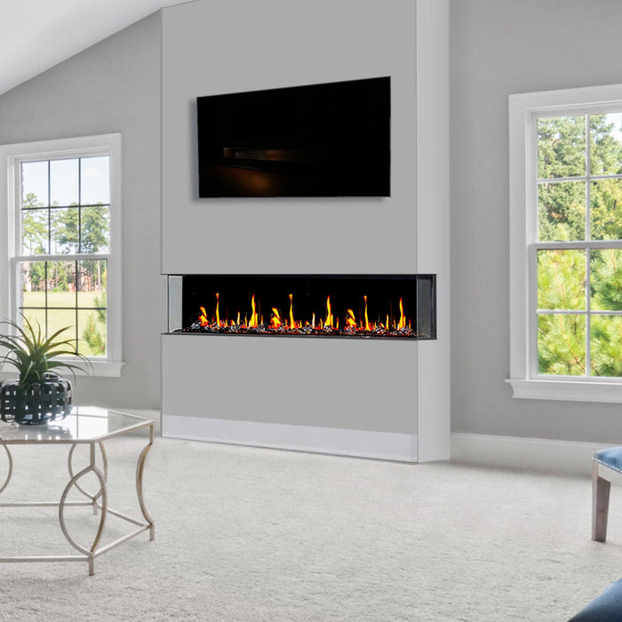 Warmcastle 3 Side 50" Smart HD LED Electric Fireplace Wifi Enabled with App Diamond-like Crystal (Model: ZEF50T) - Litedeer Homes