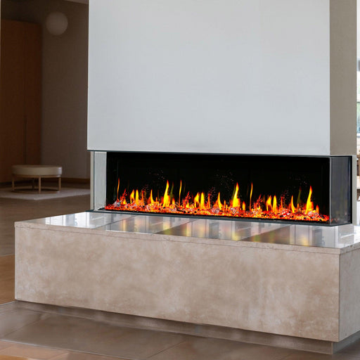 Warmcastle 60" 3 Side Smart electric fireplace with app wifi enabled diamond-like crystal (Model: ZEF60T) - Litedeer Homes