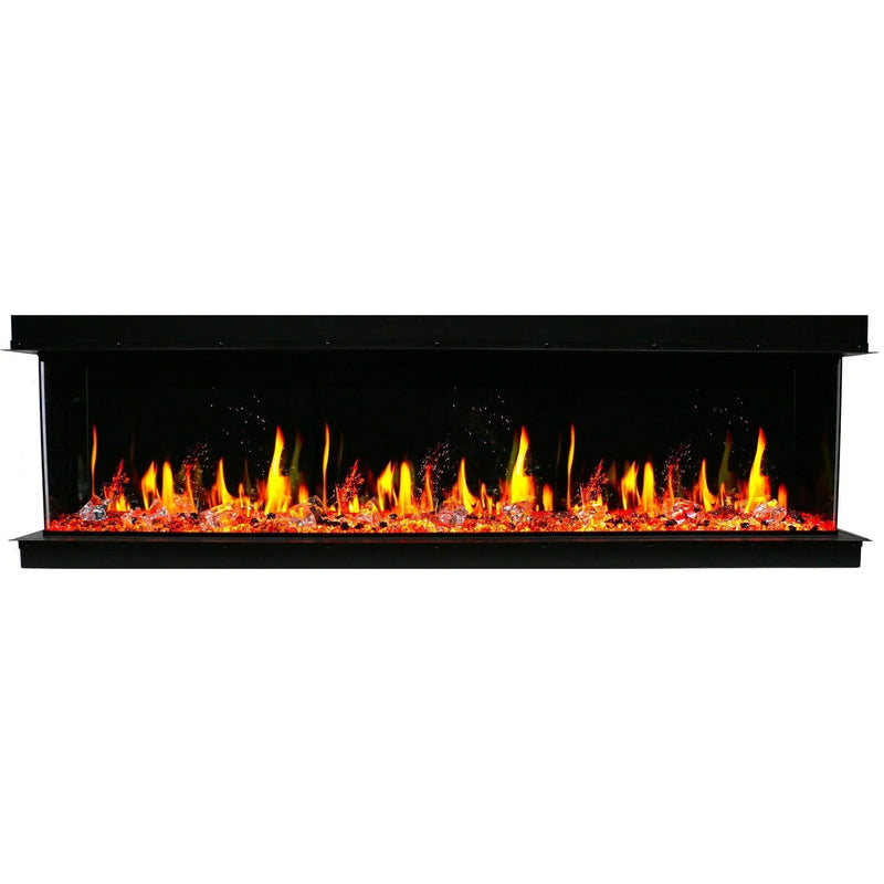 2025 New Litedeer Homes Warmcastle 72-Inch 3-Sided Smart Electric Fireplace (Model: ZEF72T) – WiFi-Enabled with Smart App Control - Litedeer Homes