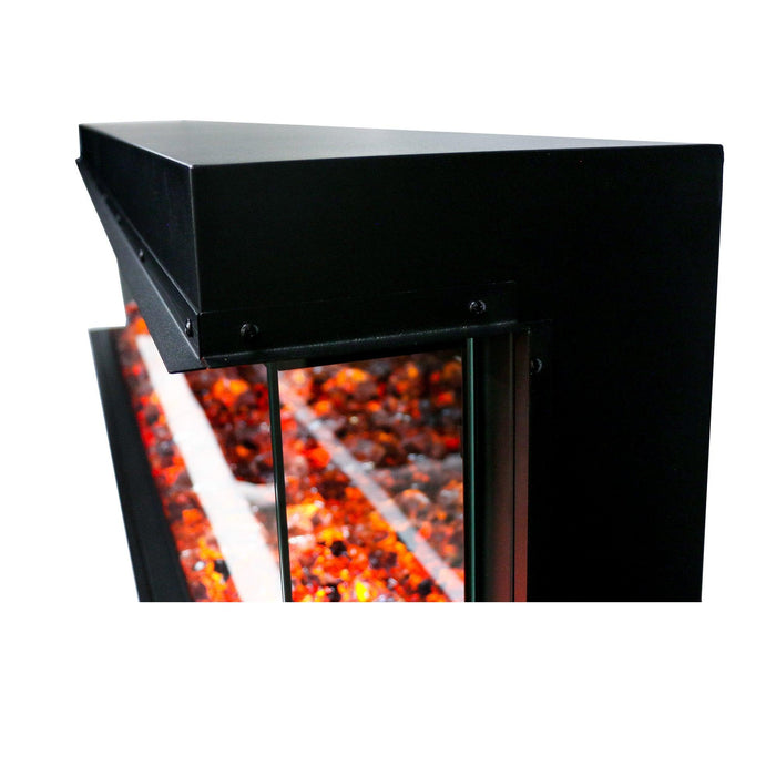 Warmcastle 72" 3-Side Smart HD LED Electric fireplace wifi enabled with app diamond-like crystal (Model : ZEF72T) - Litedeer Homes