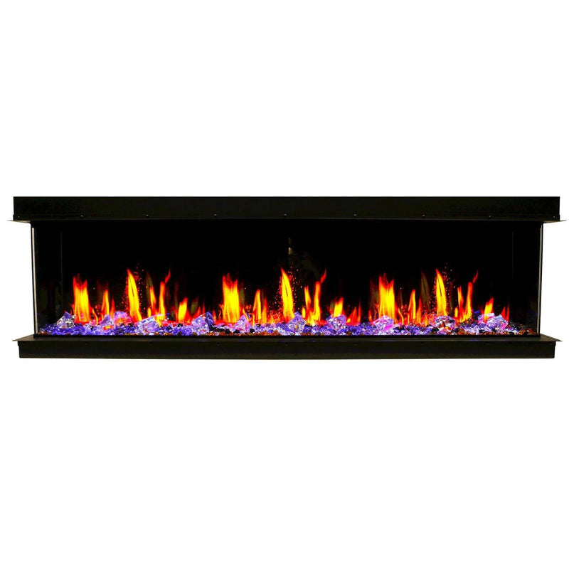 2025 New Litedeer Homes Warmcastle 72-Inch 3-Sided Smart Electric Fireplace (Model: ZEF72T) – WiFi-Enabled with Smart App Control - Litedeer Homes