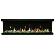 2025 New Litedeer Homes Warmcastle 72-Inch 3-Sided Smart Electric Fireplace (Model: ZEF72T) – WiFi-Enabled with Smart App Control - Litedeer Homes