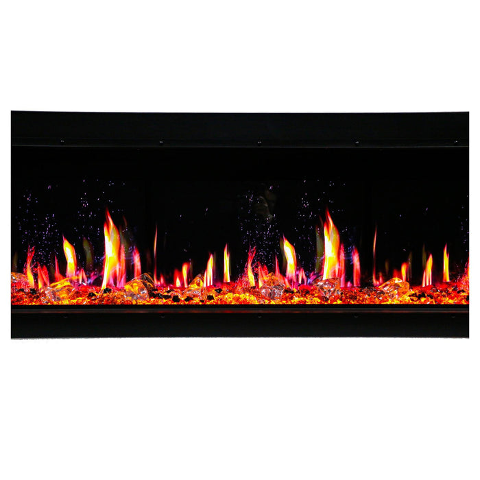 Warmcastle 72" 3-Side Smart HD LED Electric fireplace wifi enabled with app diamond-like crystal (Model : ZEF72T) - Litedeer Homes