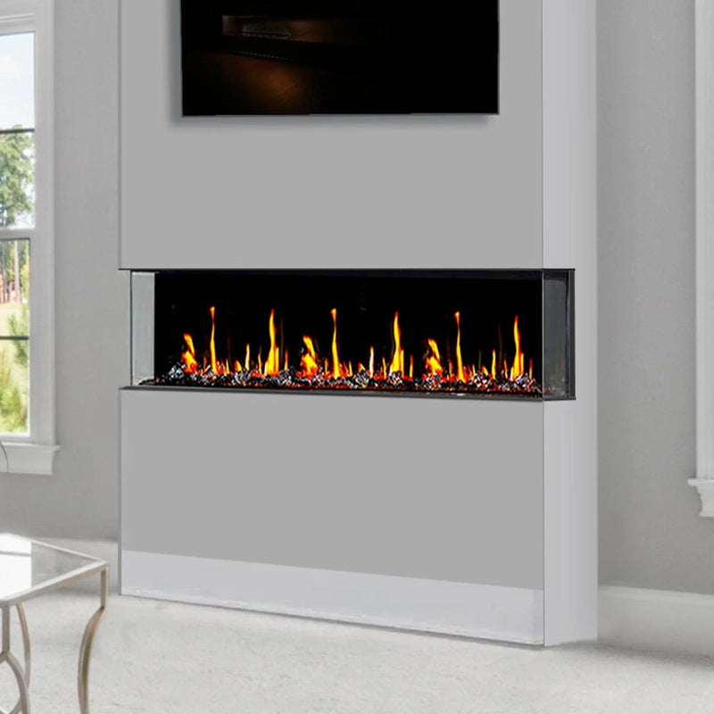 2025 New Litedeer Homes Warmcastle 72-Inch 3-Sided Smart Electric Fireplace (Model: ZEF72T) – WiFi-Enabled with Smart App Control - Litedeer Homes
