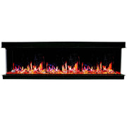 2025 New Litedeer Homes Warmcastle 72-Inch 3-Sided Smart Electric Fireplace (Model: ZEF72T) – WiFi-Enabled with Smart App Control - Litedeer Homes
