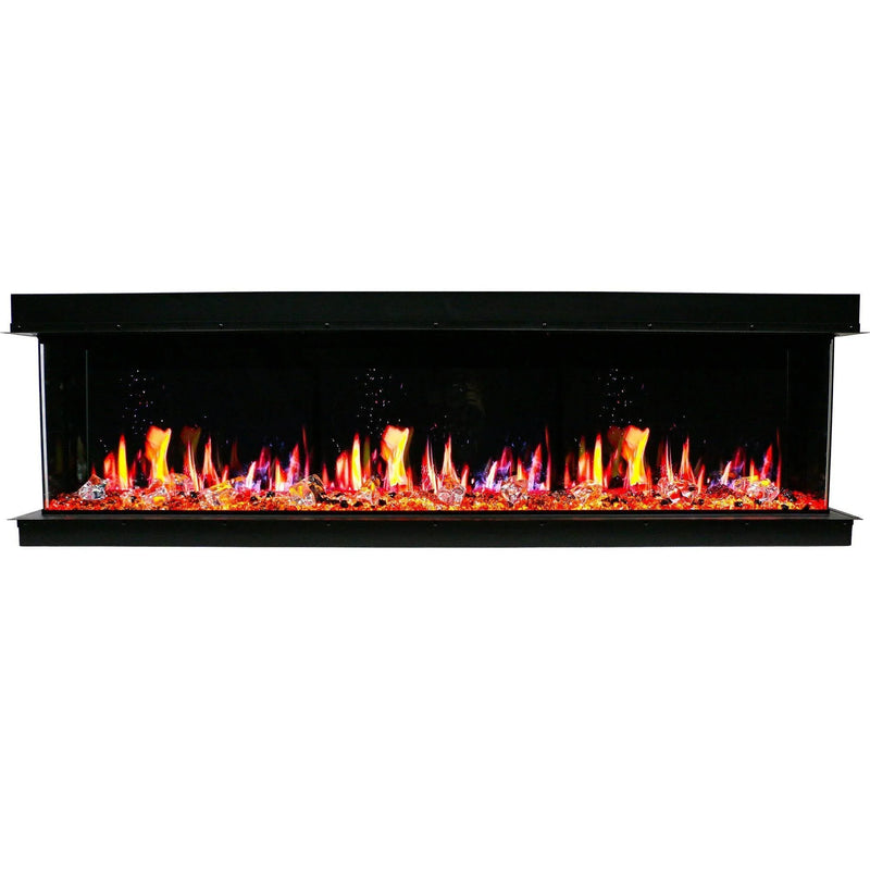 2025 New Litedeer Homes Warmcastle 72-Inch 3-Sided Smart Electric Fireplace (Model: ZEF72T) – WiFi-Enabled with Smart App Control - Litedeer Homes