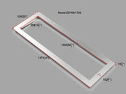 Litedeer Homes 58" Smart Electric Fireplace Trim Kit - ZEF58V-T2B, Black - Litedeer Homes