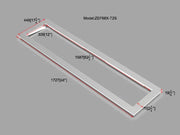 Litedeer Homes 68" Smart Electric Fireplace Trim Kit - ZEF68X-T2B, Black - Litedeer Homes