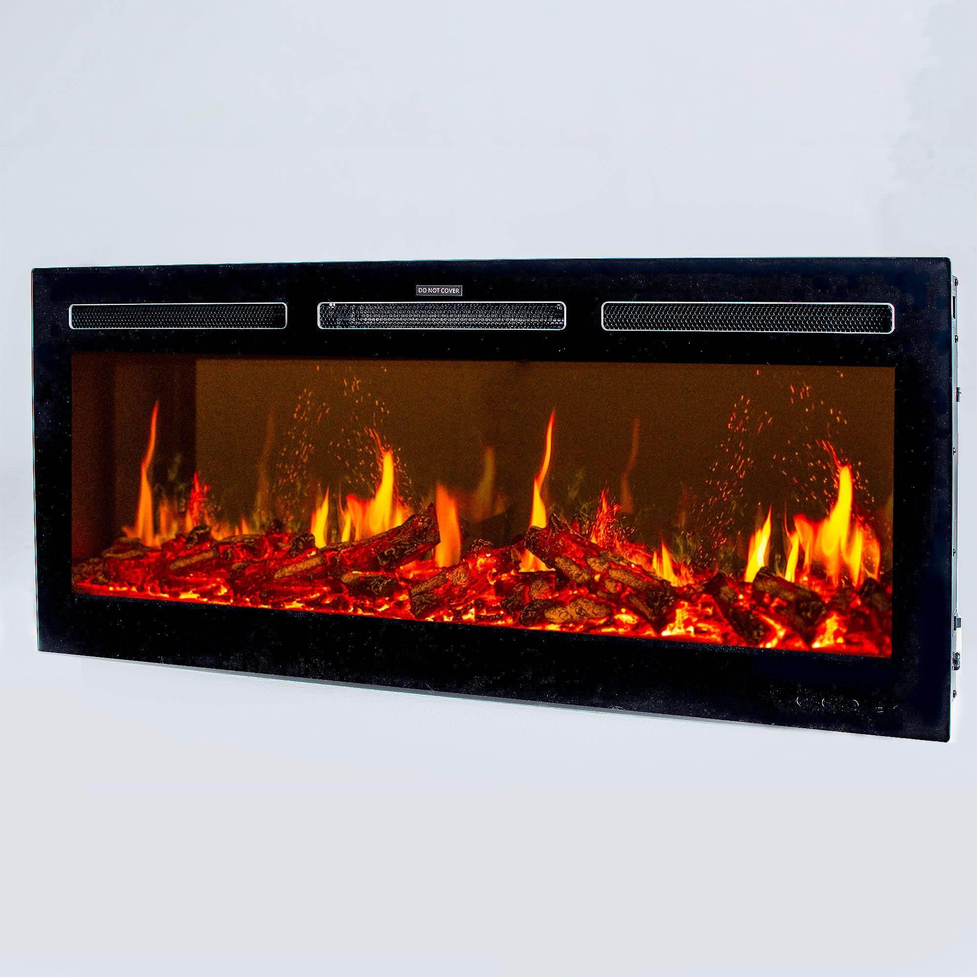 Litedeer Homes Aimée 40-Inch Smart Electric Fireplace with App Crackli