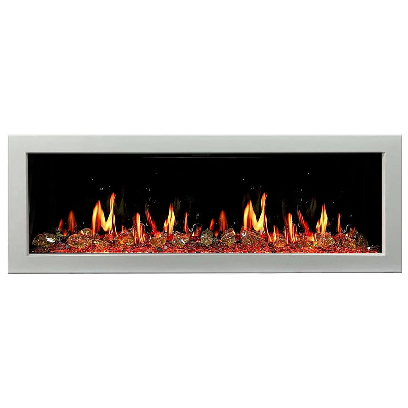Litedeer Homes Gloria II 48-in Smart Control Electric Fireplace with App - ZEF48XCW White Fireplace - Litedeer Homes