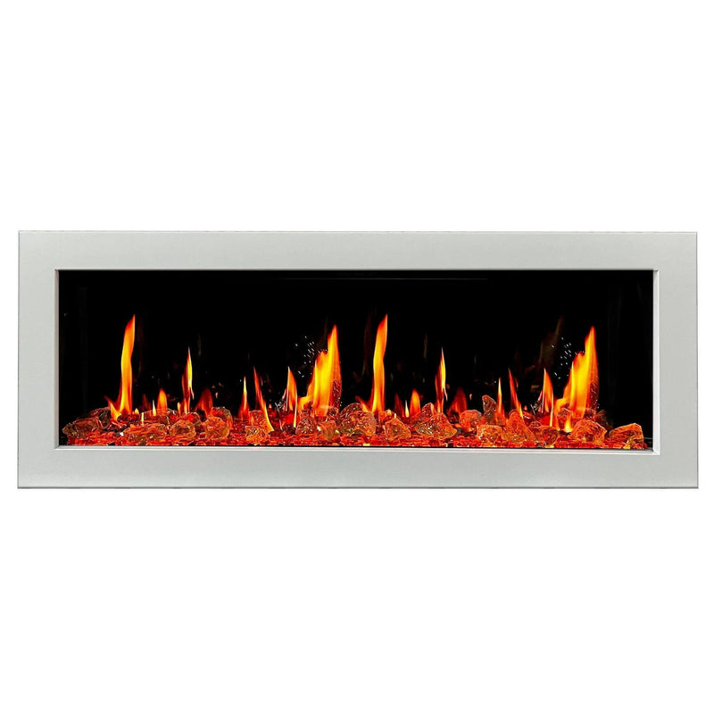 Litedeer Homes Gloria II 48-in Smart Control Electric Fireplace with App - ZEF48XCW White Fireplace - Litedeer Homes
