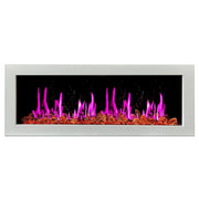 Litedeer Homes Gloria II 48-in Smart Control Electric Fireplace with App - ZEF48XCW White Fireplace - Litedeer Homes