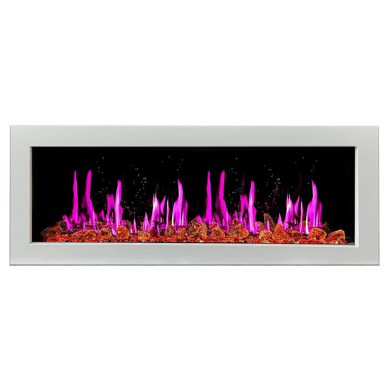 Litedeer Homes Gloria II 48-in Smart Control Electric Fireplace with App - ZEF48XCW White Fireplace - Litedeer Homes