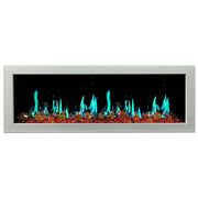Litedeer Homes Gloria II 48-in Smart Control Electric Fireplace with App - ZEF48XCW White Fireplace - Litedeer Homes