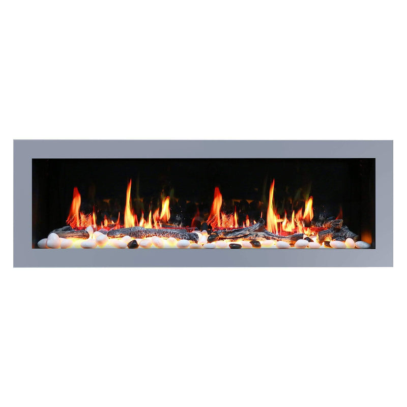 Litedeer Gloria II 48" Smart Push-in Electric Fireplace with App-ZEF48XS,Silver White - Litedeer Homes