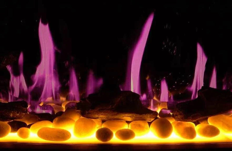 Litedeer Gloria II 48-in Smart Push-in Electric Fireplace - ZEF48X, ZEF48X-T2S, Silver | White