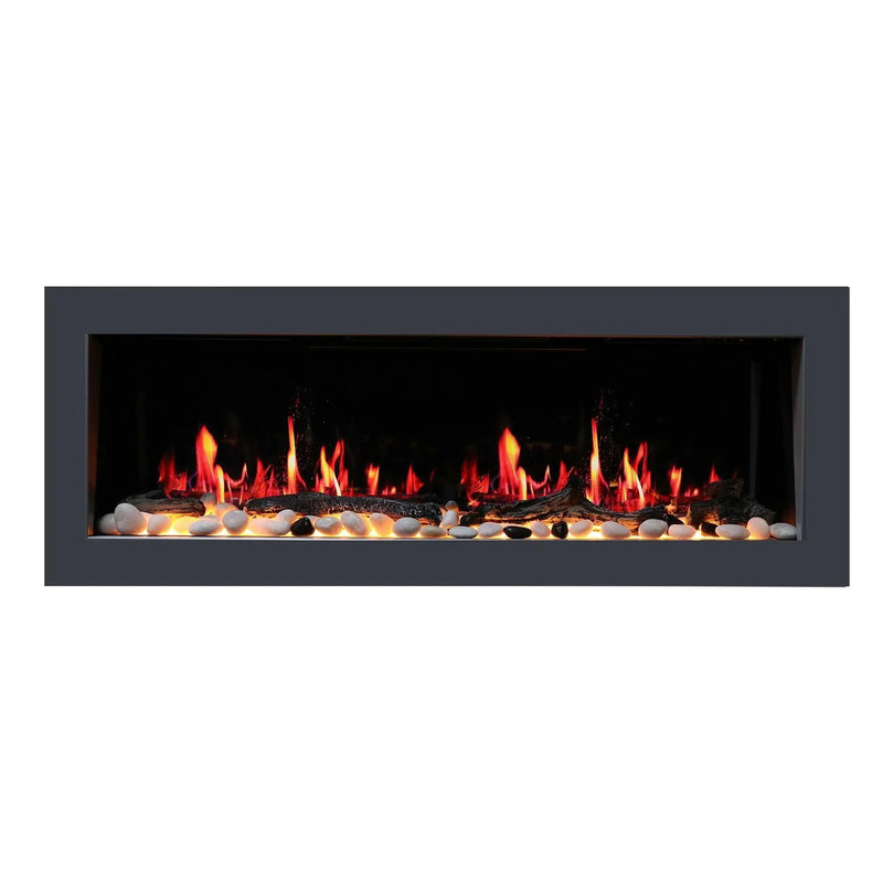 Litedeer Gloria II 48-in Smart Push-in Electric Fireplace - ZEF48X, ZEF48X-T2S, Silver | White