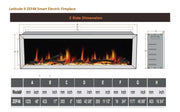 Litedeer Gloria II 48-in Smart Push-in Electric Fireplace - ZEF48X, ZEF48X-T2S, Silver | White