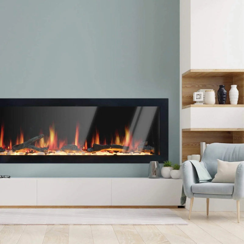 Litedeer Gloria II 48" Smart Push-in Electric Fireplace with App-ZEF48XS,Silver White - Litedeer Homes