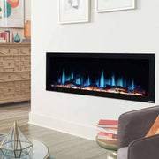 Litedeer Gloria II 48-in Smart Push-in Electric Fireplace - ZEF48X, ZEF48X-T2S, Silver | White