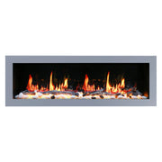 Litedeer Gloria II 58" Smart Push-in Electric Fireplace with App - ZEF58VS, Silver - Litedeer Homes