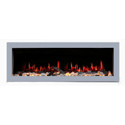 Litedeer Gloria II 58" Smart Push-in Electric Fireplace with App - ZEF58VS, Silver - Litedeer Homes