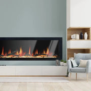 Litedeer Gloria II 68" Smart Push-in Electric Fireplace with App - ZEF68XS, Silver - Litedeer Homes