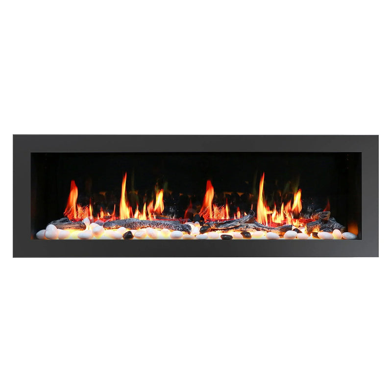 Litedeer Gloria II 68" Smart Push-in Electric Fireplace with App - ZEF68XS, Silver - Litedeer Homes