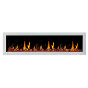 Litedeer Gloria II 78-in Smart Control Electric Fireplace Wifi Enabled - ZEF78VCW White - Litedeer Homes