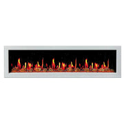 Litedeer Gloria II 78-in Smart Control Electric Fireplace Wifi Enabled - ZEF78VCW White - Litedeer Homes