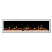 Litedeer Gloria II 78-in Smart Control Electric Fireplace Wifi Enabled - ZEF78VCW White - Litedeer Homes